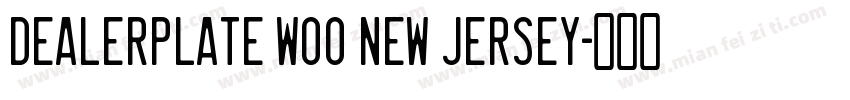 Dealerplate W00 New Jersey字体转换
